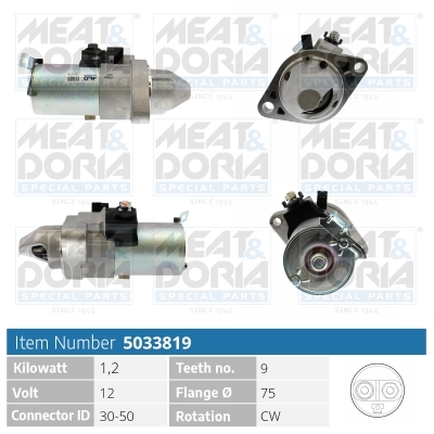 Motorino d'avviamento MEAT & DORIA 5033819