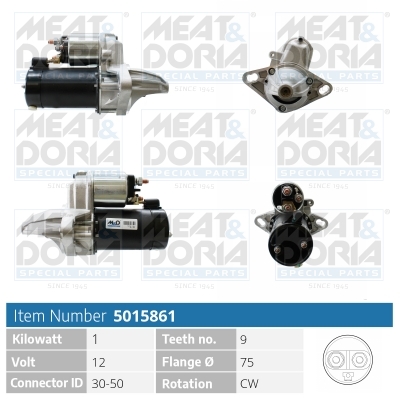 Motorino d'avviamento MEAT & DORIA 5015861