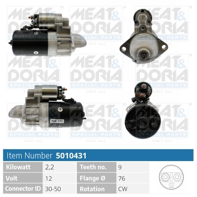 Motorino d'avviamento MEAT & DORIA 5010431