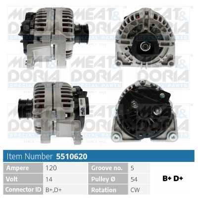 Alternatore MEAT & DORIA 5510620