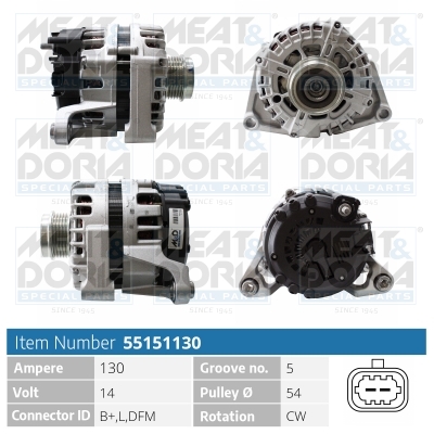 Alternatore MEAT & DORIA 55151130