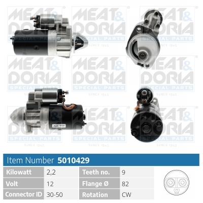 Motorino d'avviamento MEAT & DORIA 5010429