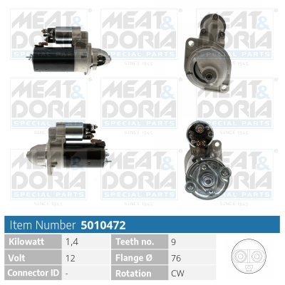 Motorino d'avviamento MEAT & DORIA 5010472
