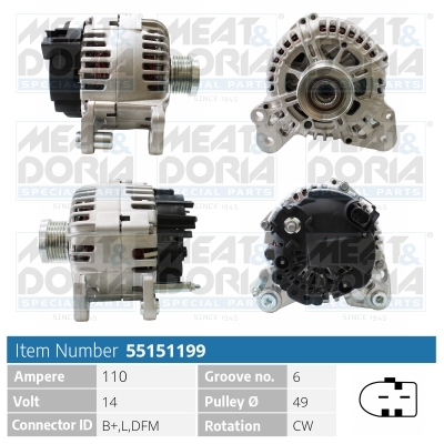 Alternatore MEAT & DORIA 55151199