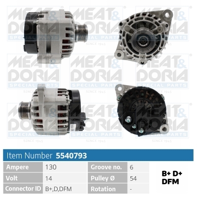 Alternatore MEAT & DORIA 5540793