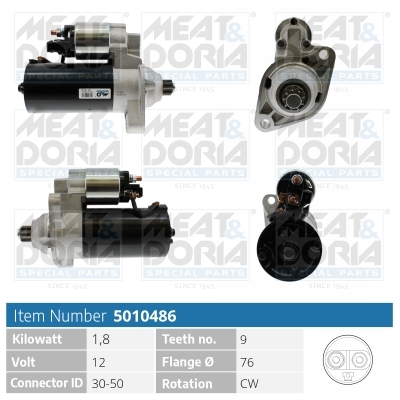 Motorino d'avviamento MEAT & DORIA 5010486
