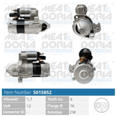 Motorino d'avviamento MEAT & DORIA 5015852