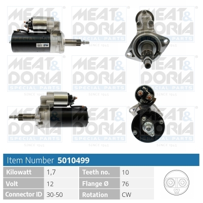 Motorino d'avviamento MEAT & DORIA 5010499