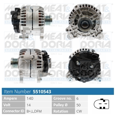 Alternatore MEAT & DORIA 5510543