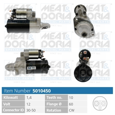 Motorino d'avviamento MEAT & DORIA 5010450