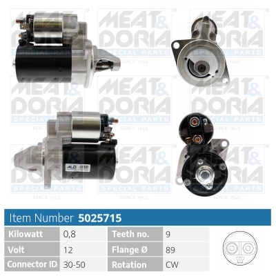 Motorino d'avviamento MEAT & DORIA 5025715