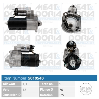 Motorino d'avviamento MEAT & DORIA 5010540