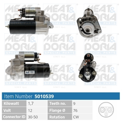 Motorino d'avviamento MEAT & DORIA 5010539