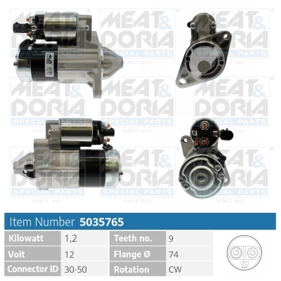 Motorino d'avviamento MEAT & DORIA 5035765