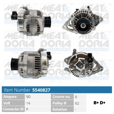 Alternatore MEAT & DORIA 5540827