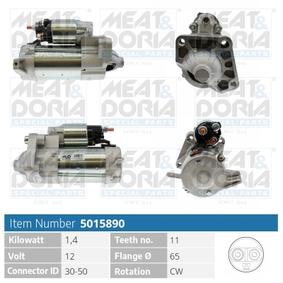 Motorino d'avviamento MEAT & DORIA 5015890
