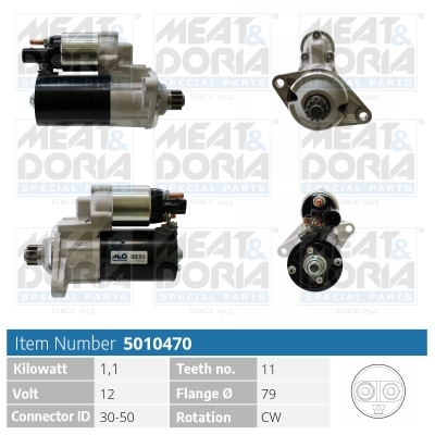Motorino d'avviamento MEAT & DORIA 5010470