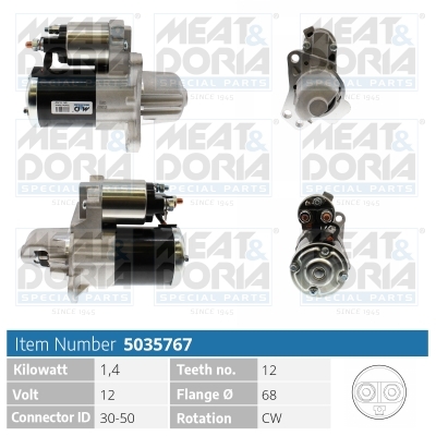 Motorino d'avviamento MEAT & DORIA 5035767