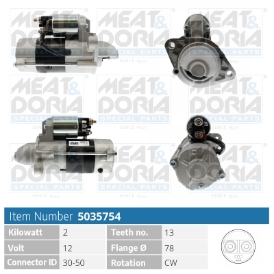 Motorino d'avviamento MEAT & DORIA 5035754