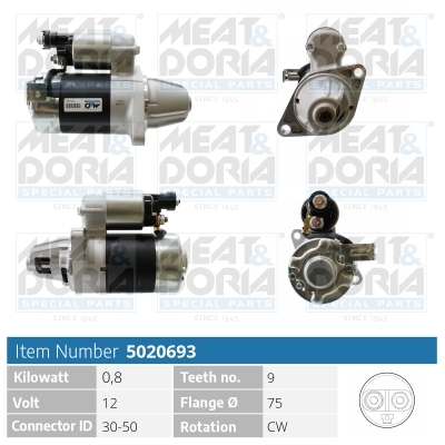 Motorino d'avviamento MEAT & DORIA 5020693