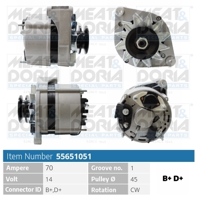 Alternatore MEAT & DORIA 55651051
