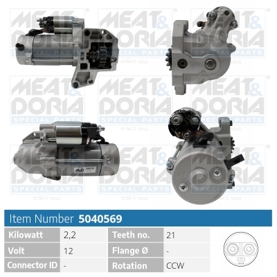 Motorino d'avviamento MEAT & DORIA 5040569