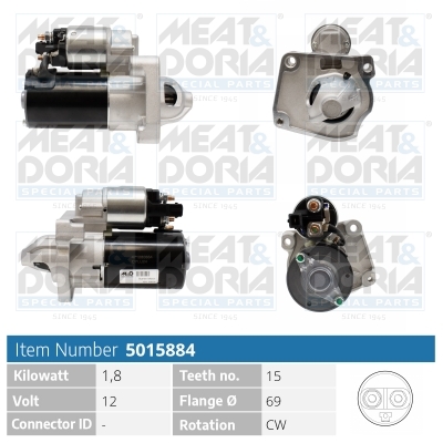 Motorino d'avviamento MEAT & DORIA 5015884