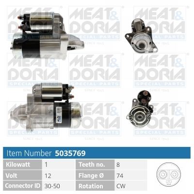 Motorino d'avviamento MEAT & DORIA 5035769