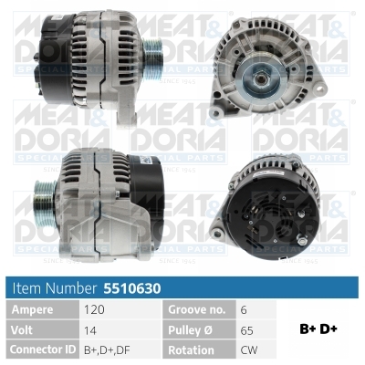 Alternatore MEAT & DORIA 5510630