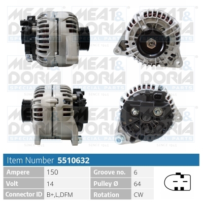 Alternatore MEAT & DORIA 5510632