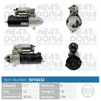 Motorino d'avviamento MEAT & DORIA 5010432