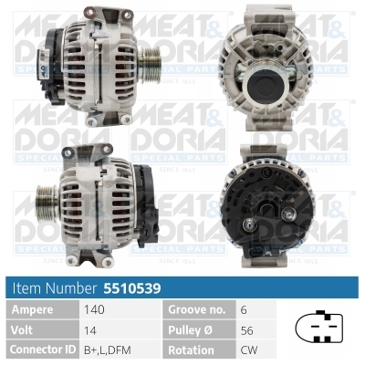 Alternatore MEAT & DORIA 5510539