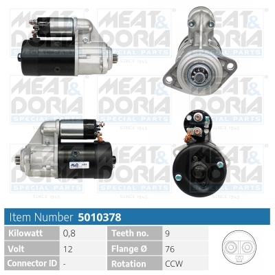 Motorino d'avviamento MEAT & DORIA 5010378