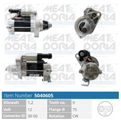 Motorino d'avviamento MEAT & DORIA 5040605