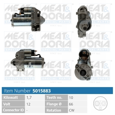 Motorino d'avviamento MEAT & DORIA 5015883