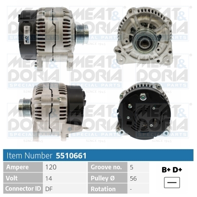 Alternatore MEAT & DORIA 5510661