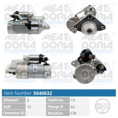Motorino d'avviamento MEAT & DORIA 5040632