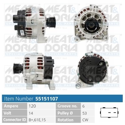 Alternatore MEAT & DORIA 55151107