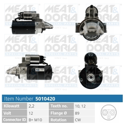 Motorino d'avviamento MEAT & DORIA 5010420