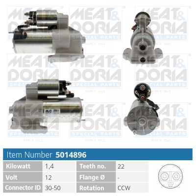 Motorino d'avviamento MEAT & DORIA 5014896