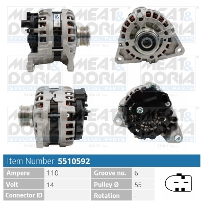 Alternatore MEAT & DORIA 5510592