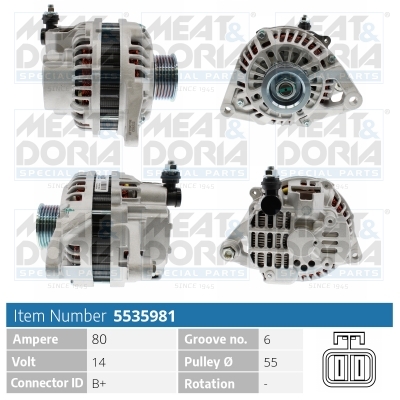 Alternatore MEAT & DORIA 5535981