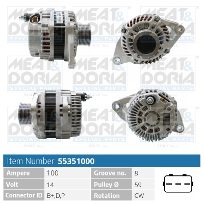 Alternatore MEAT & DORIA 55351000