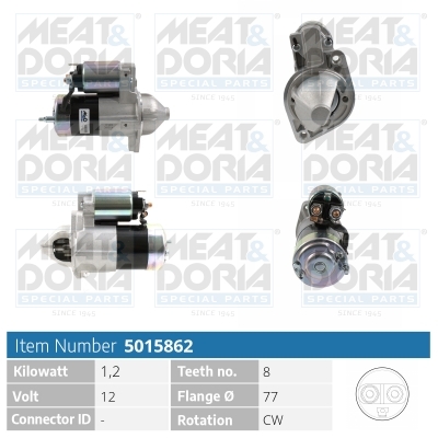 Motorino d'avviamento MEAT & DORIA 5015862