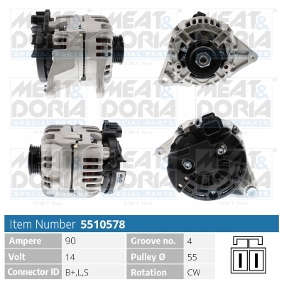 Alternatore MEAT & DORIA 5510578