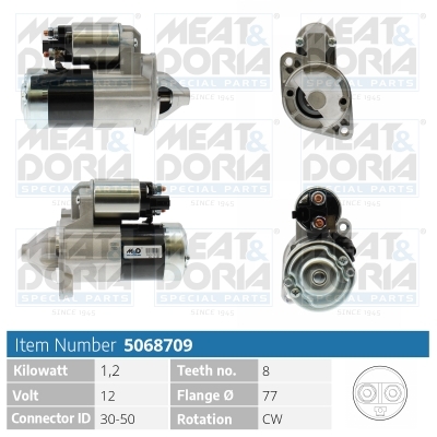 Motorino d'avviamento MEAT & DORIA 5068709