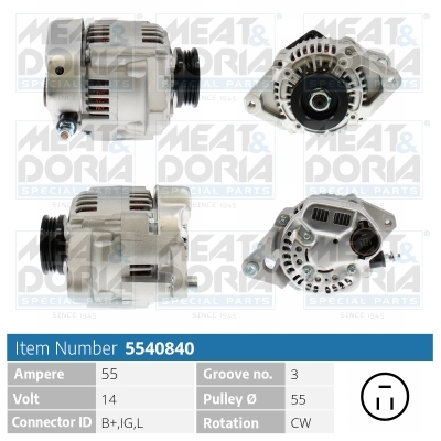 Alternatore MEAT & DORIA 5540840
