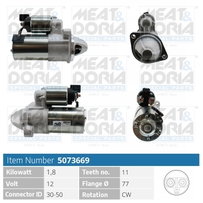 Motorino d'avviamento MEAT & DORIA 5073669