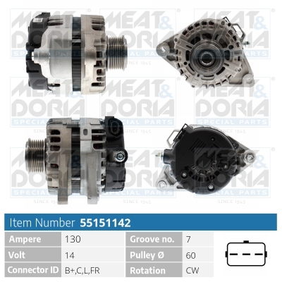Alternatore MEAT & DORIA 55151142
