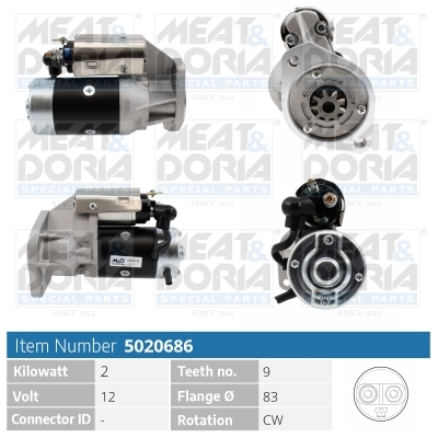 Motorino d'avviamento MEAT & DORIA 5020686